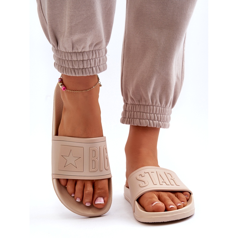 Damen-Flip-Flops Big Star NN274A645 Beige 3