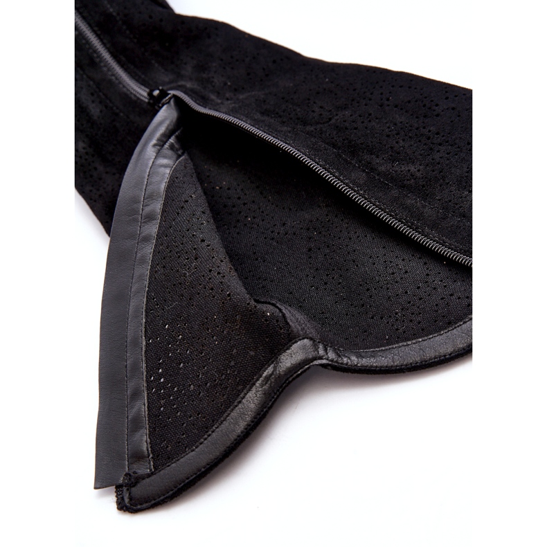 Durchbrochene Damenstiefel Schwarz S.Barski HY66-132 4