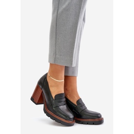 Damen-High-Heel-Schuhe aus Öko-Leder, Schwarz Vinceza 58105 1