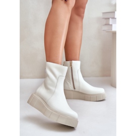 Zazoo 60369 Damen-Lederstiefeletten auf der Plattform, Hellbeige 2