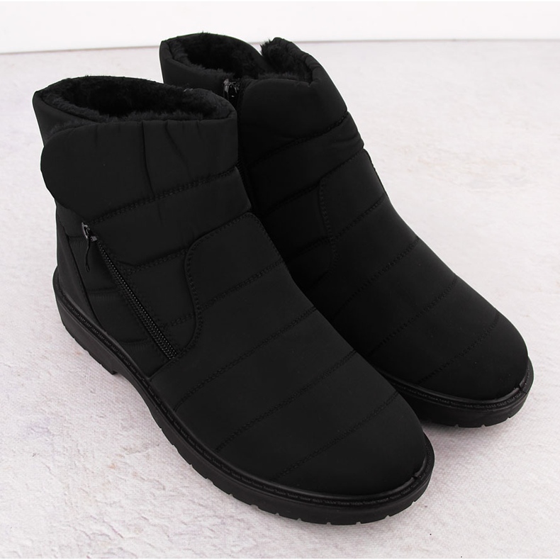 American Club Wasserdichte, isolierte Herren-Schneestiefel, schwarz, Unisoft 2