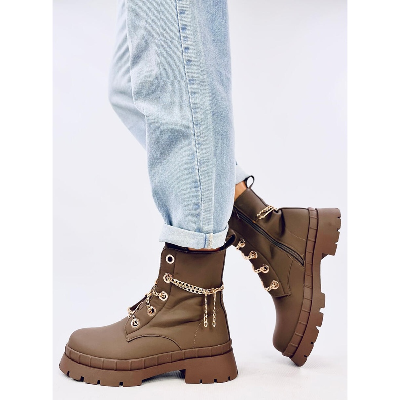 Schnürstiefel von Lohan Khaki braun 2