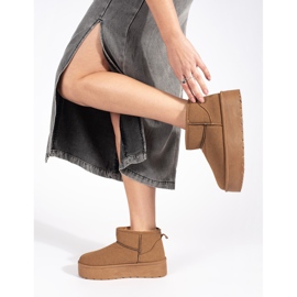 Seastar Beige isolierte Damen-Schneestiefel mit Plateau 1