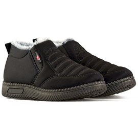 Niedrige, schwarze, isolierte Winter-Schneestiefel, Damen-Stiefeletten 1