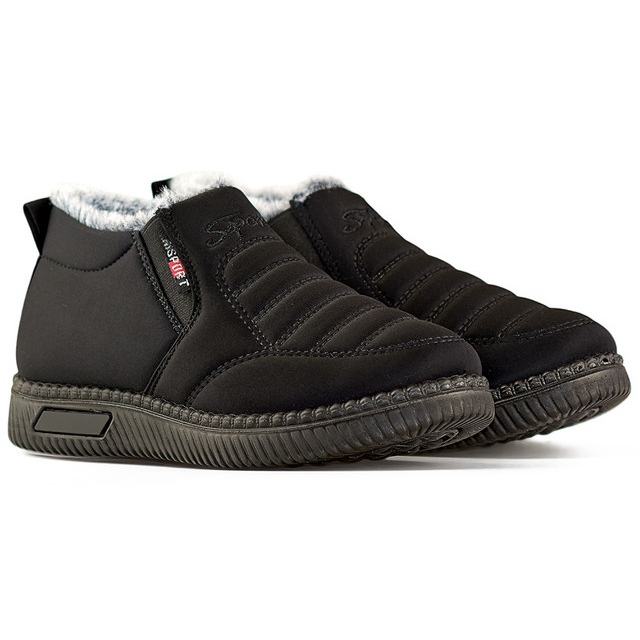 Niedrige, schwarze, isolierte Winter-Schneestiefel, Damen-Stiefeletten 1