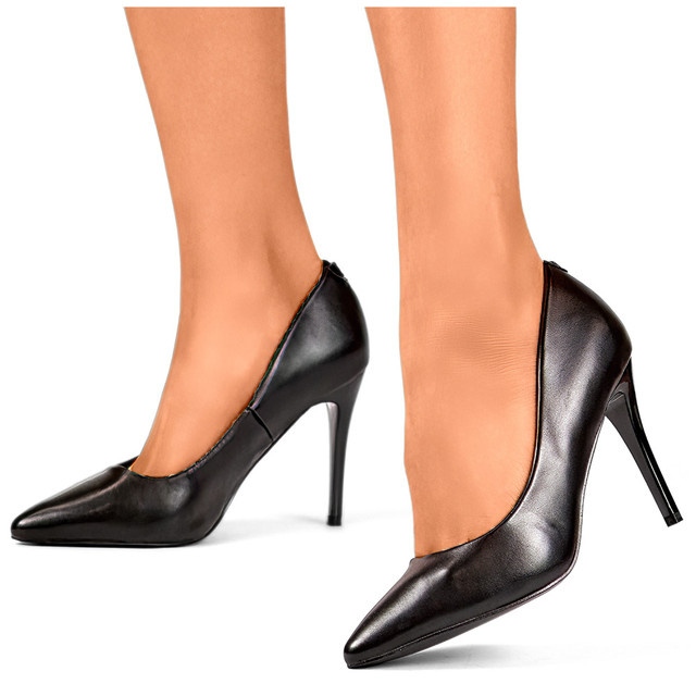 Klassische schwarze Damen-High-Heels mit Lederinnensohle 1