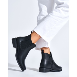 Schwarze Chelsea-Stiefel für Damen 1
