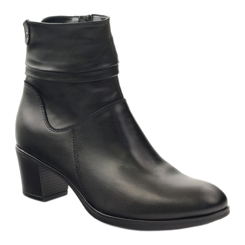 Gregors Frauen Lederstiefel mit Fleece 614 Schwarz isoliert 1