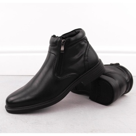 Isolierte Herren-Stiefeletten mit Reißverschlüssen, schwarz Unisoft 7516 4