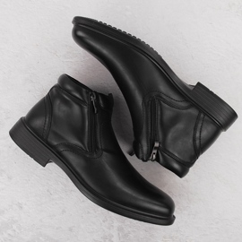 Isolierte Herren-Stiefeletten mit Reißverschlüssen, schwarz Unisoft 7516 3