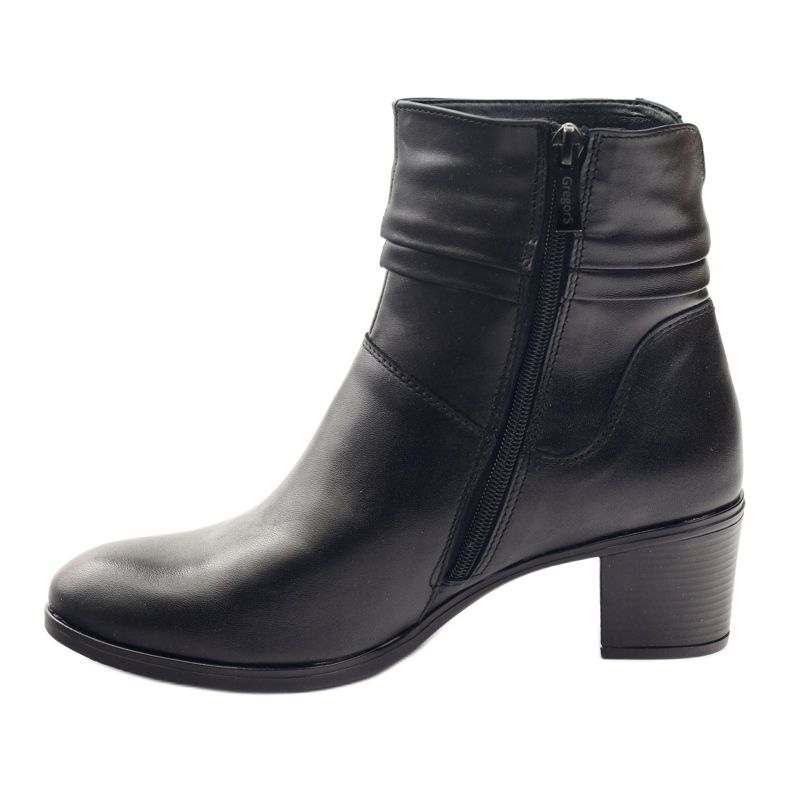 Gregors Frauen Lederstiefel mit Fleece 614 Schwarz isoliert 2