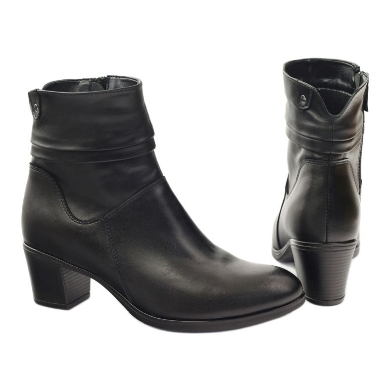 Gregors Frauen Lederstiefel mit Fleece 614 Schwarz isoliert 3