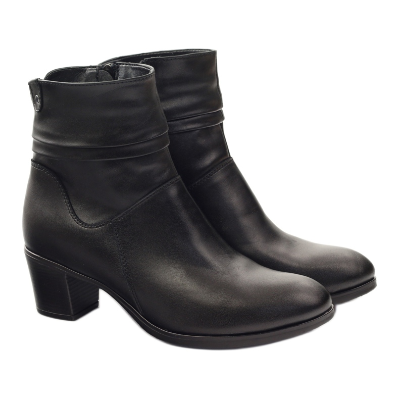 Gregors Frauen Lederstiefel mit Fleece 614 Schwarz isoliert 4