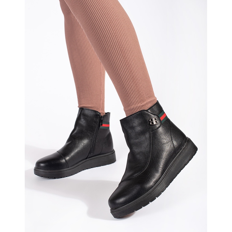 Schwarze, bequeme, isolierte Damen-Stiefeletten 2
