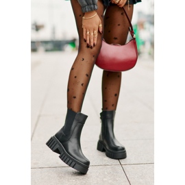 Isolierte Chelsea-Stiefel mit Reißverschluss S.Barski HY42-975 Schwarz 1