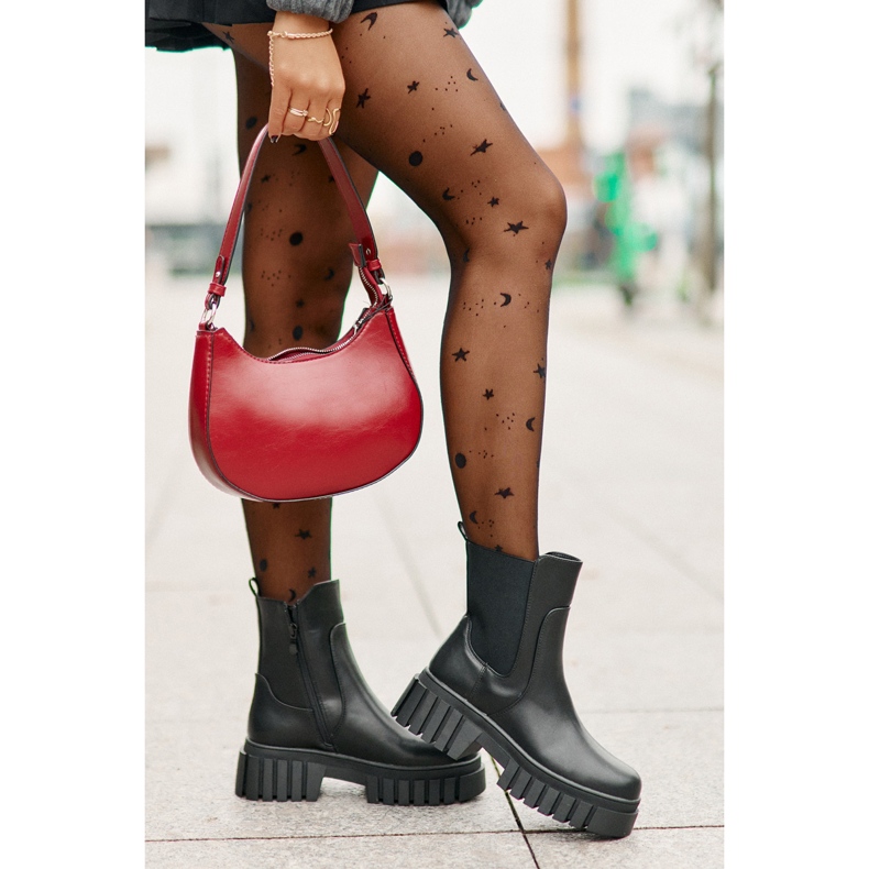 Isolierte Chelsea-Stiefel mit Reißverschluss S.Barski HY42-975 Schwarz 2