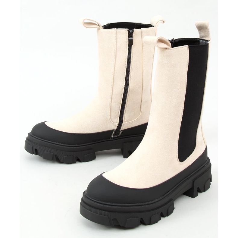 Hohe Chelsea-Stiefel Telma Beige 1