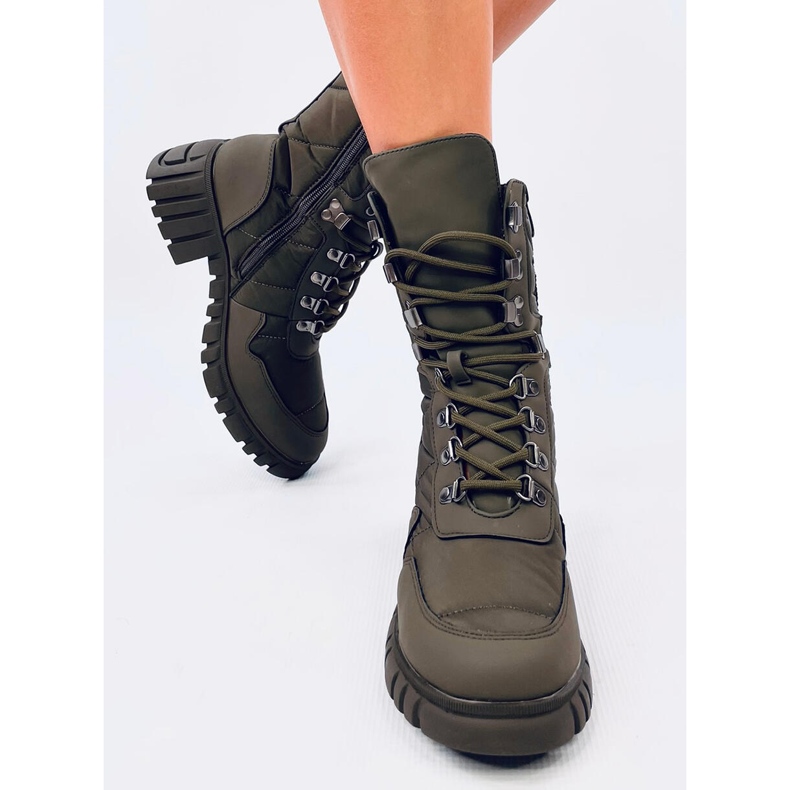 Juwelengrüne Nylonstiefel 1