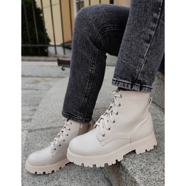 Nicht isolierte Arbeitsstiefel für Damen, beige WS087BE 2