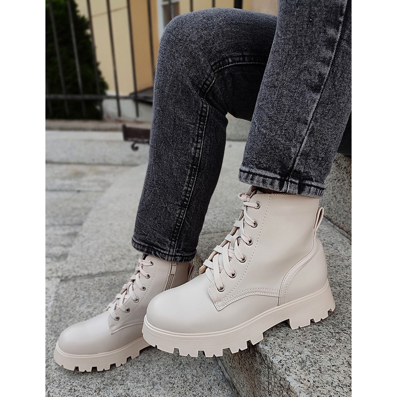 Nicht isolierte Arbeitsstiefel für Damen, beige WS087BE 2
