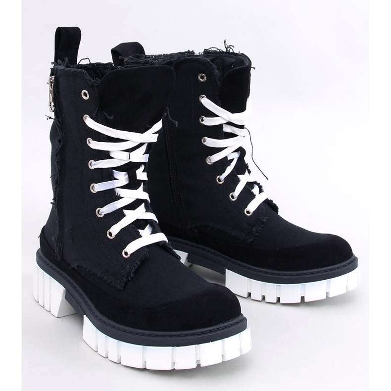 Canvas-Stiefeletten mit Vaugh Black-Protektor schwarz 1