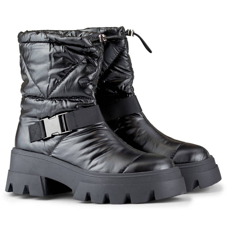 Damen-Schneestiefel mit dicker Sohle, schwarz JH21-22B 2