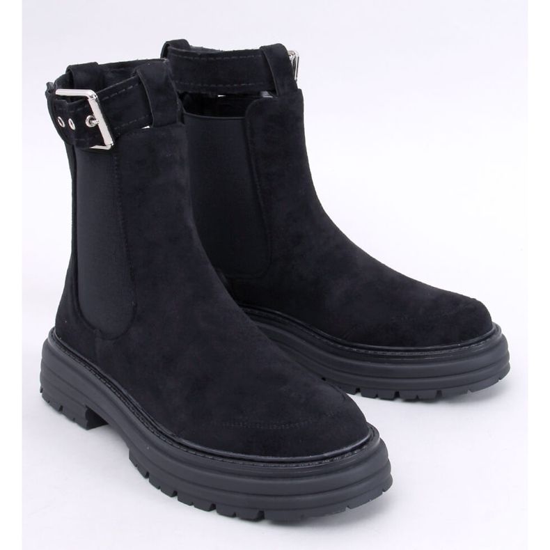 Carls Black Damen-Chelsea-Stiefel schwarz 1