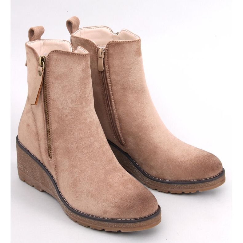 Meyer Beige Keilstiefel 1