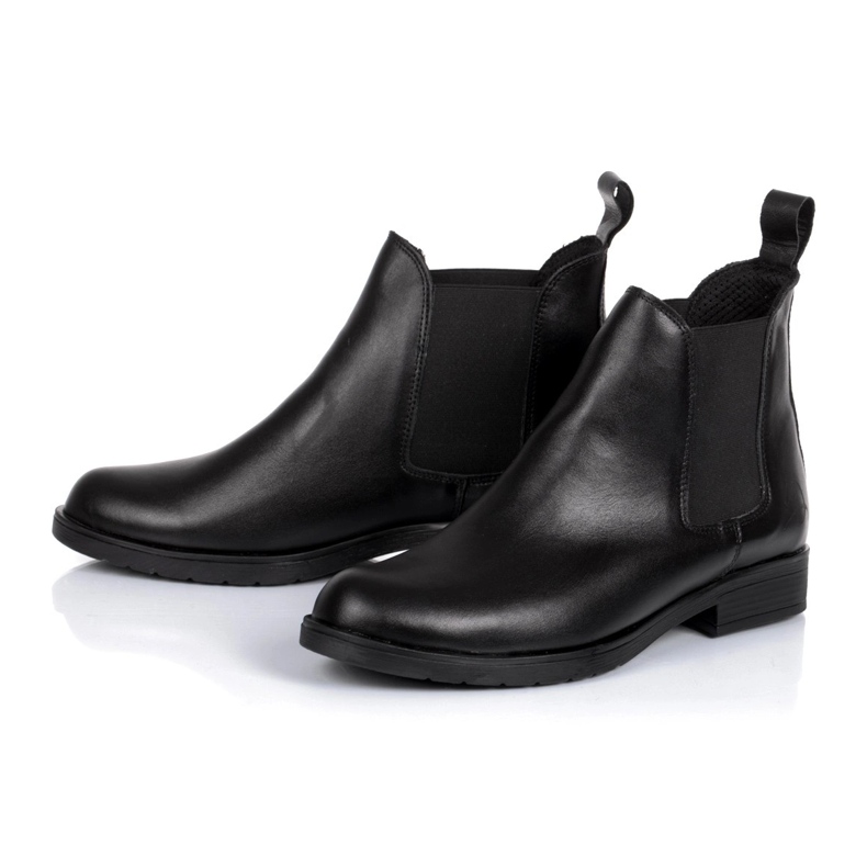 Rusttler Damen-Chelsea-Stiefel aus Karo-Leder von Rustler schwarz 1