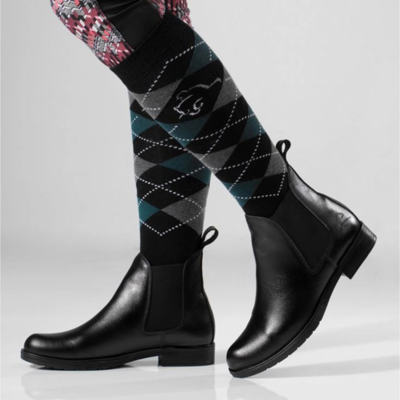 Rusttler Damen-Chelsea-Stiefel aus Karo-Leder von Rustler schwarz 2