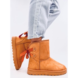 Emusy Schneestiefel mit Schleifen von Stella Camel braun 2