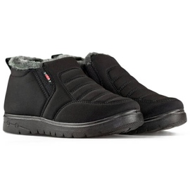 Isolierte Herren-Schneestiefel mit niedrigem Knöchel, schwarz 81376-1B 1