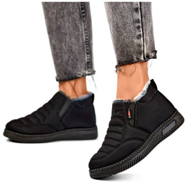 Damen-Schneestiefel mit niedrigem Knöchel, isoliert, schwarz 7792B 1