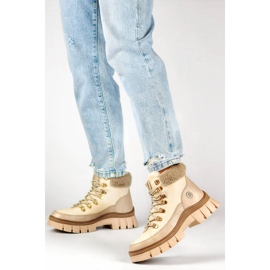 Isolierte Damenstiefel, beige CC-44CREM 2