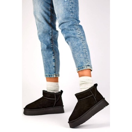 Damen-Schneestiefel aus Wildleder, schwarz XF-159B 2