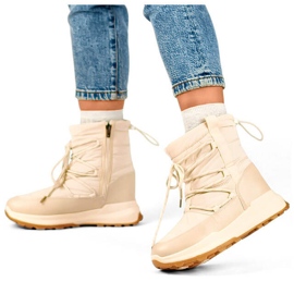 Plateau-Schneestiefel für Damen, Beige 24-16321BE 1