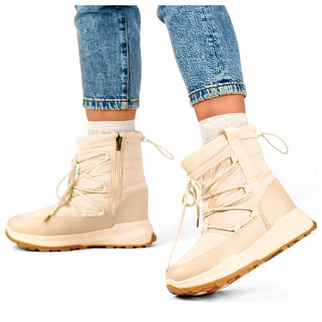 Plateau-Schneestiefel für Damen, Beige 24-16321BE 1