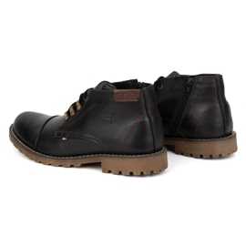 Olivier Herren-Winterstiefel aus Leder 963MP schwarz mit braun 5