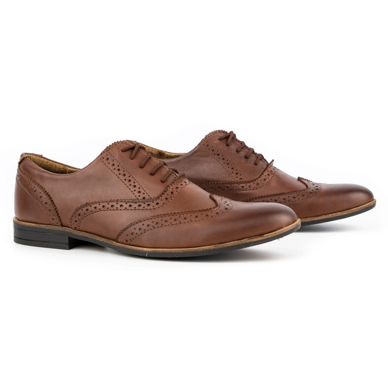 Olivier Lederformelle Schuhe Brogues 306GT braun 5