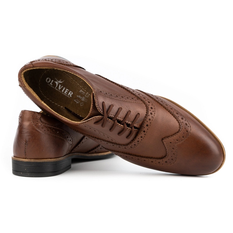 Olivier Lederformelle Schuhe Brogues 306GT braun 2
