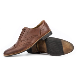 Olivier Lederformelle Schuhe Brogues 306GT braun 1