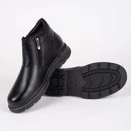 Schwarze isolierte Winterstiefel für Herren 2