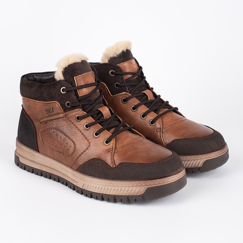 Isolierte hohe Winterstiefel für Herren schwarz 1