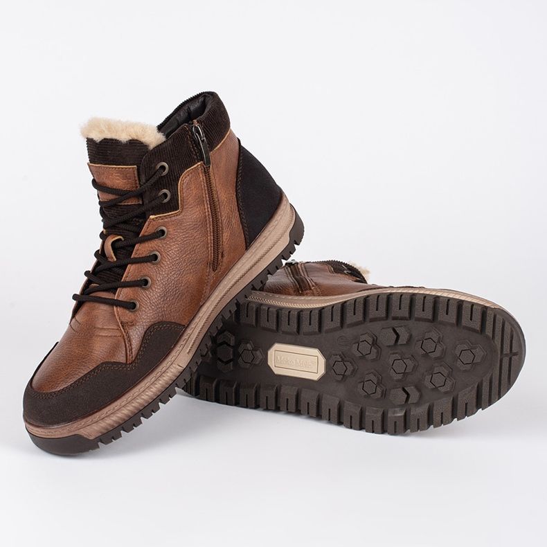 Isolierte hohe Winterstiefel für Herren schwarz 2