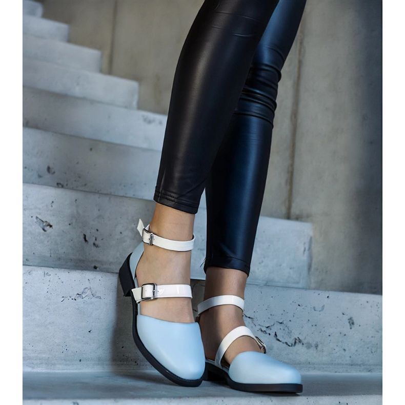 Blaue Ballerinas mit Josiane-Schnalle 2