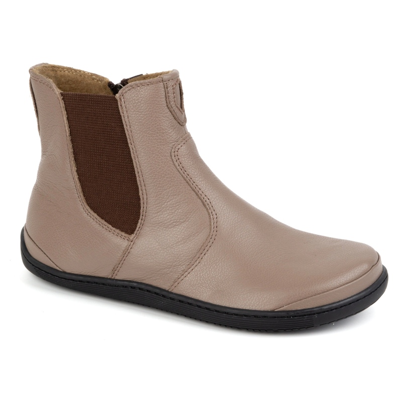Olivier Barfuß-Chelsea-Stiefel für Damen mit Reißverschluss, isoliert 1263, beige 1