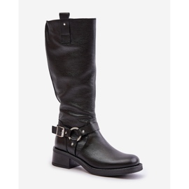 Zazoo 70141 Overknee-Stiefel aus Leder für Damen, Schwarz 4