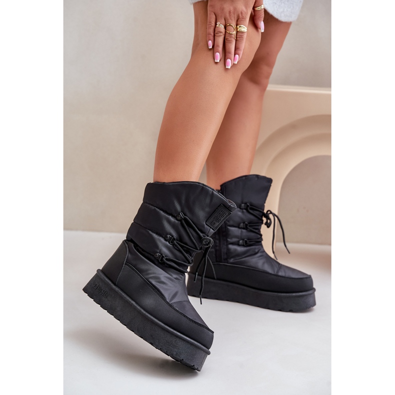 Plateau-Schneestiefel mit Reißverschluss Big Star OO274884 Schwarz 2