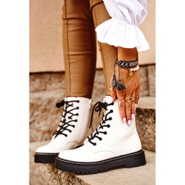 S.Barski Damenstiefel Weiß Kognito 1