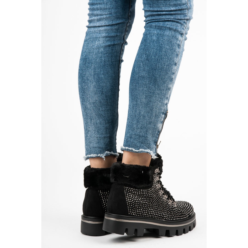 Kylie Stylische Stiefel mit Protektor schwarz 1